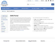 Tablet Screenshot of aims.niassembly.gov.uk